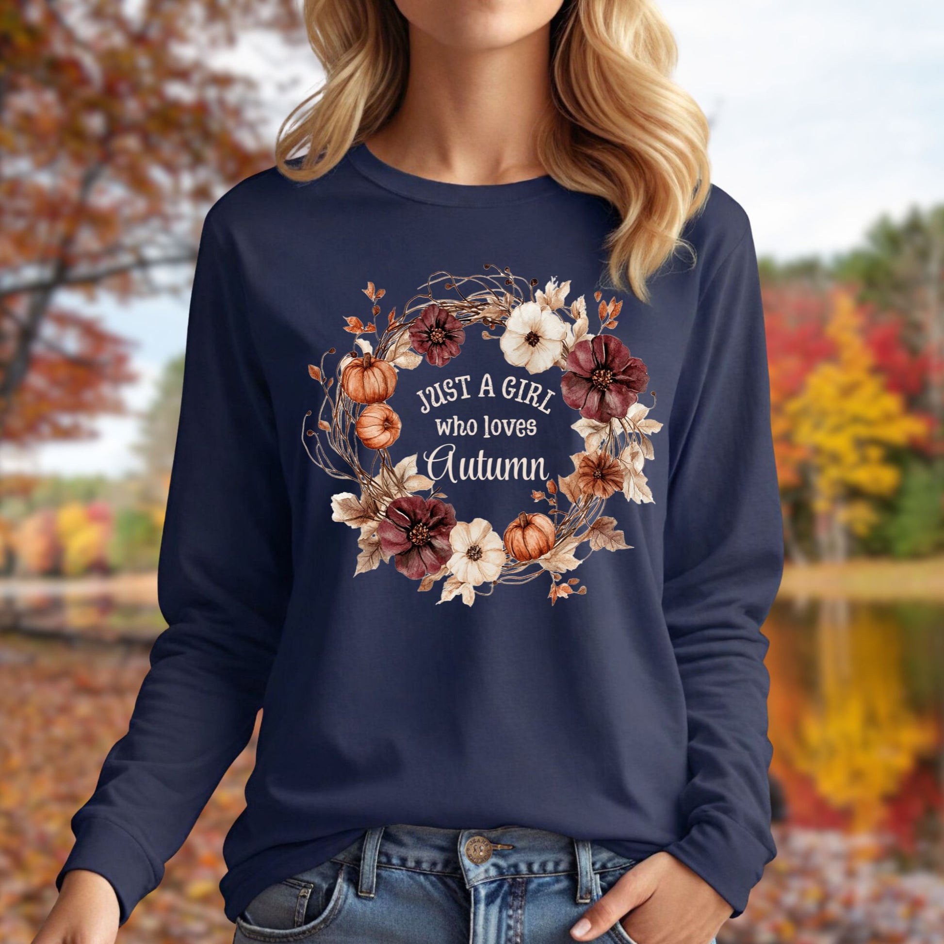 Just a Girl Who Loves Autumn Long Sleeve Tee