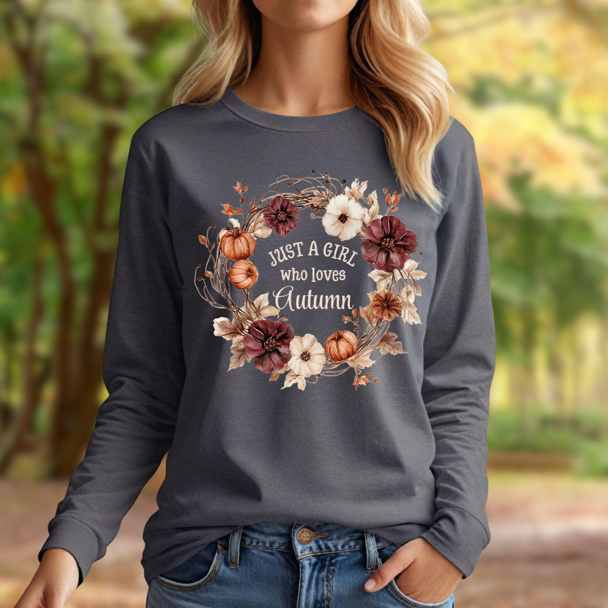 Just a Girl Who Loves Autumn Long Sleeve Tee