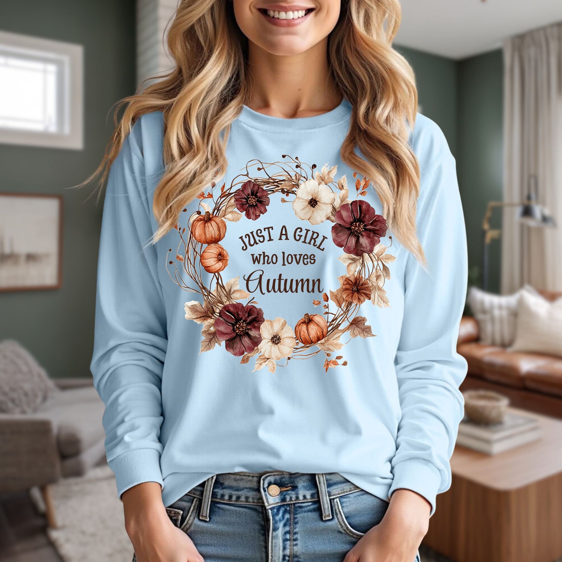 Just a Girl Who Loves Autumn Long Sleeve Tee