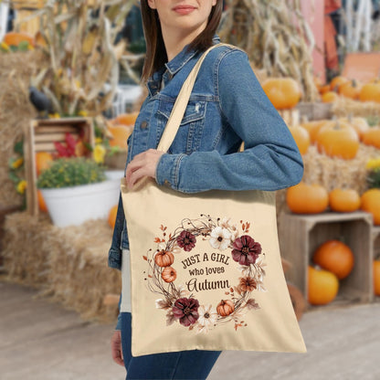 Just a Girl Who Loves Autumn Tote Bag