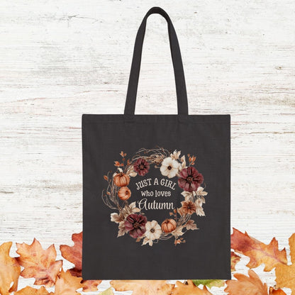 Just a Girl Who Loves Autumn Tote Bag