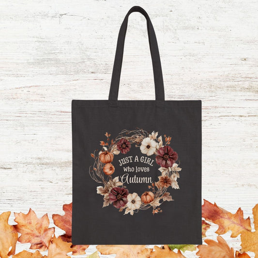 Just a Girl Who Loves Autumn Tote Bag