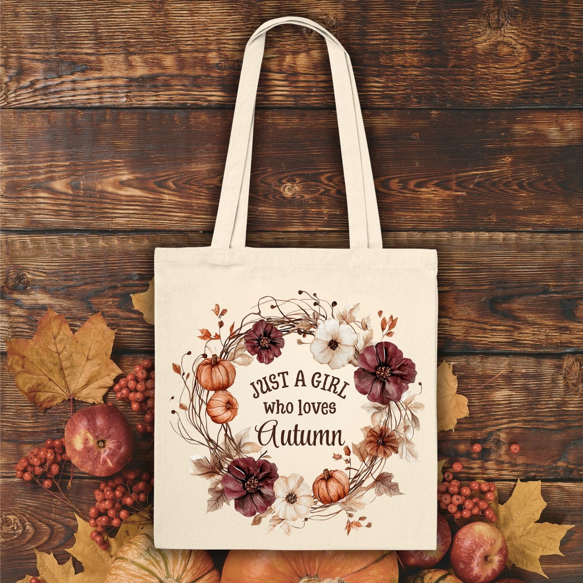 Just a Girl Who Loves Autumn Tote Bag