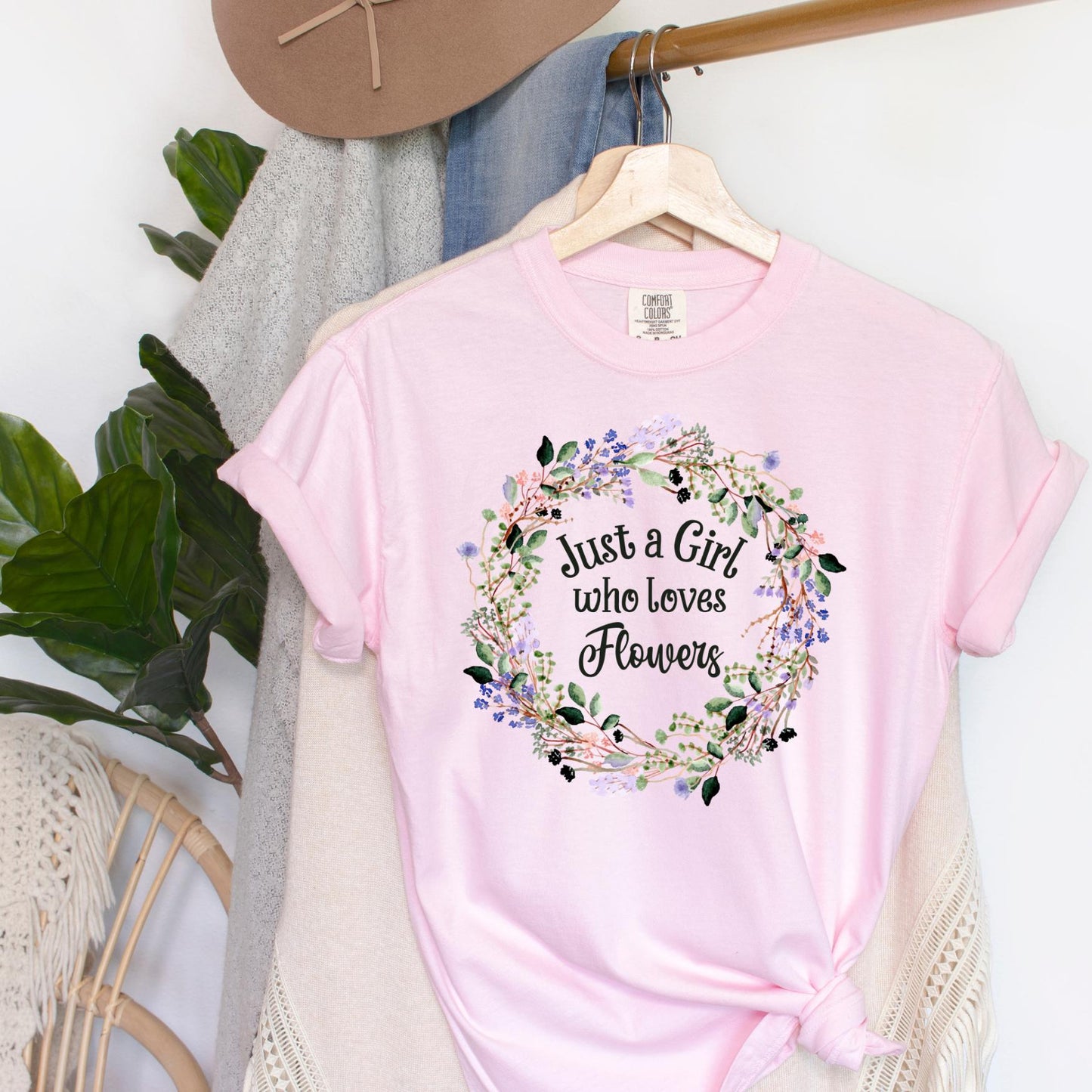 Just a Girl Who Loves Flowers T-Shirt