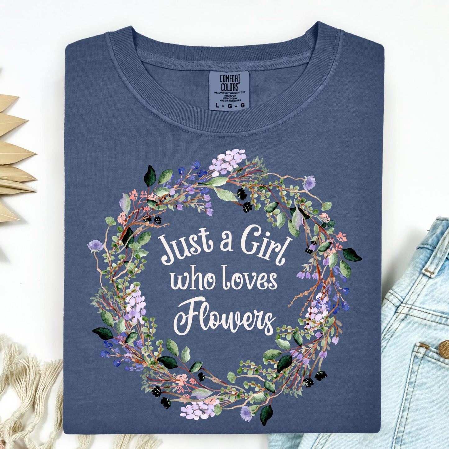 Just a Girl Who Loves Flowers T-Shirt