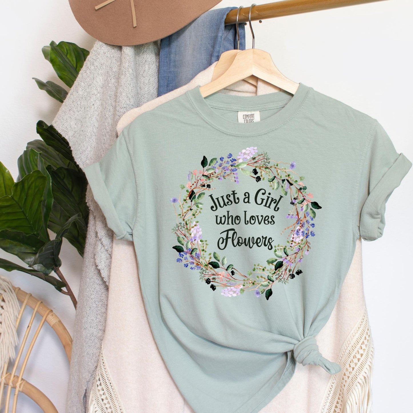 Just a Girl Who Loves Flowers T-Shirt