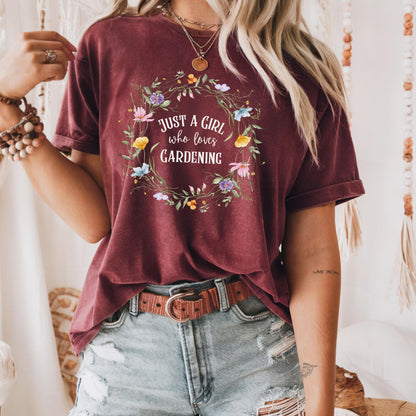 Just a Girl Who Loves Gardening T-Shirt