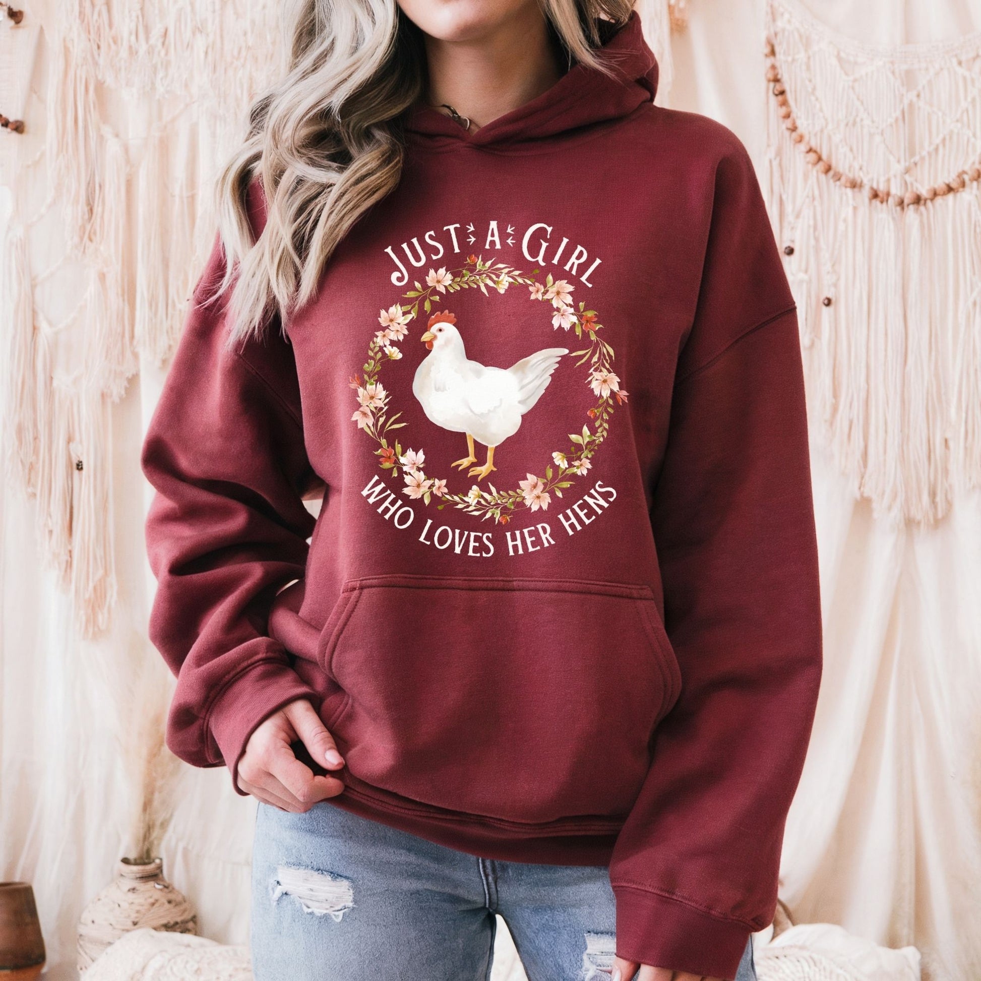 Just a Girl Who Loves Her Hens Hoodie