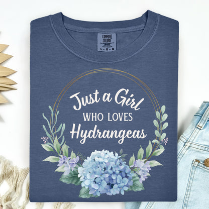 Just a Girl Who Loves Hydrangeas T-Shirt
