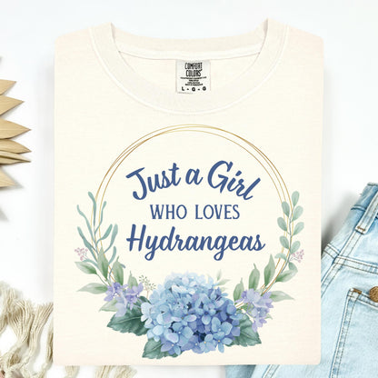 Just a Girl Who Loves Hydrangeas T-Shirt