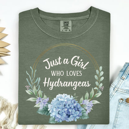 Just a Girl Who Loves Hydrangeas T-Shirt