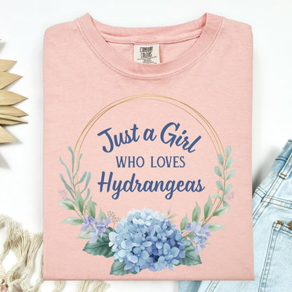 Just a Girl Who Loves Hydrangeas T-Shirt