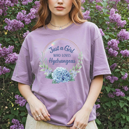 Just a Girl Who Loves Hydrangeas T-Shirt
