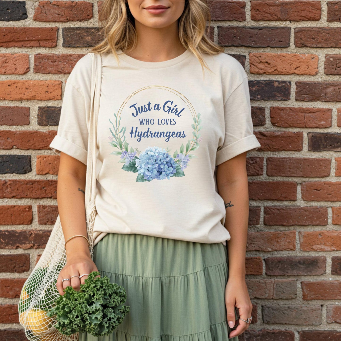 Just a Girl Who Loves Hydrangeas T-Shirt
