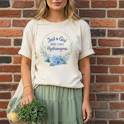 Just a Girl Who Loves Hydrangeas T-Shirt