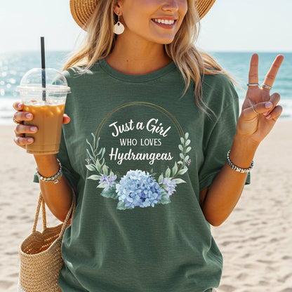 Just a Girl Who Loves Hydrangeas T-Shirt