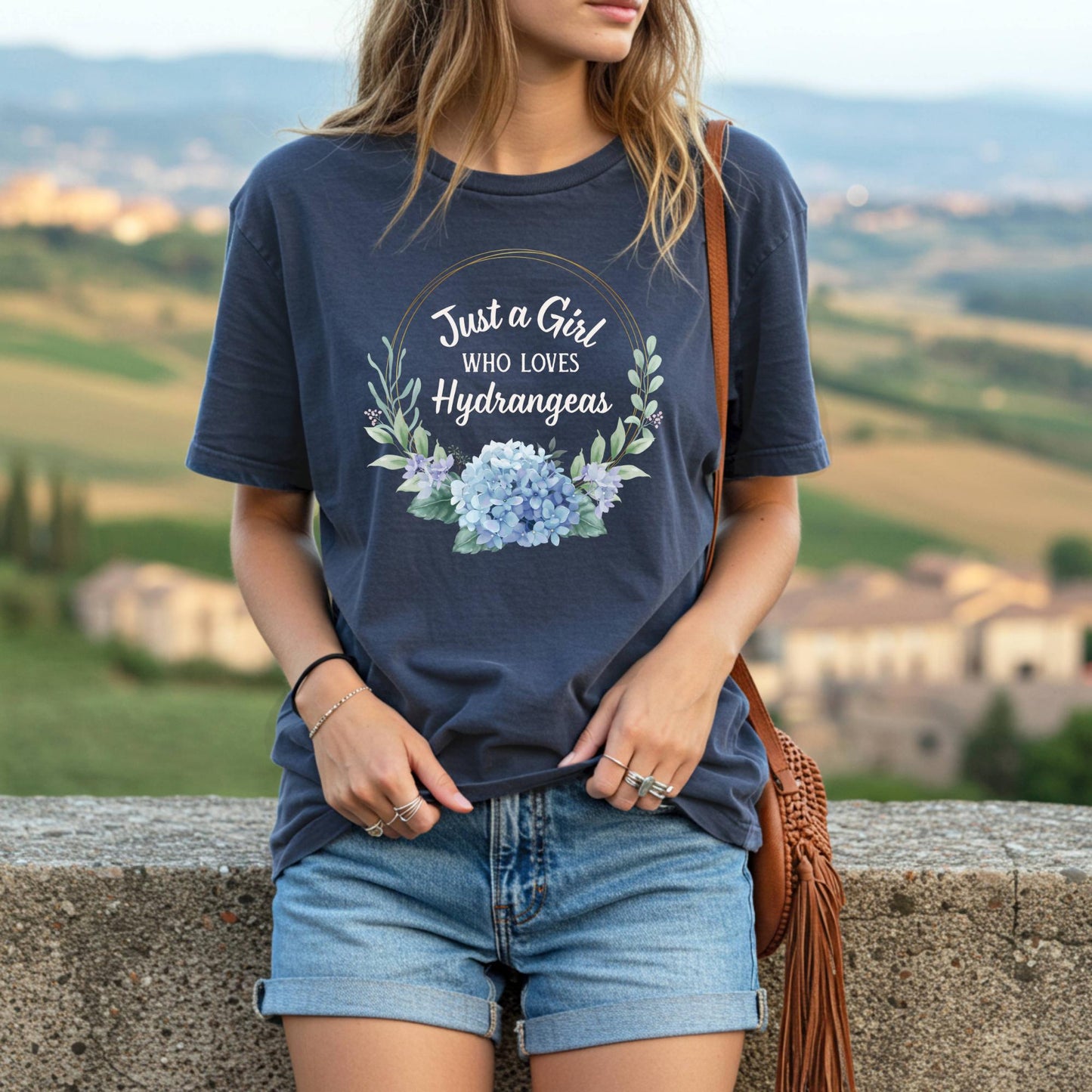 Just a Girl Who Loves Hydrangeas T-Shirt