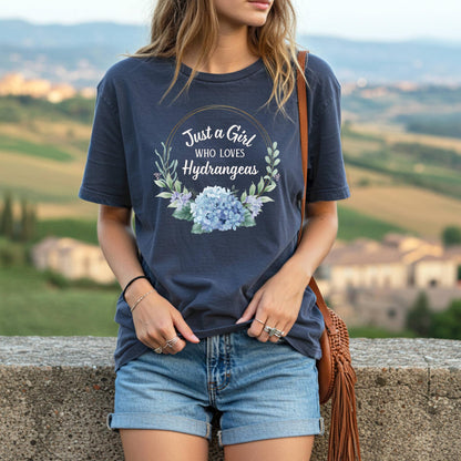 Just a Girl Who Loves Hydrangeas T-Shirt