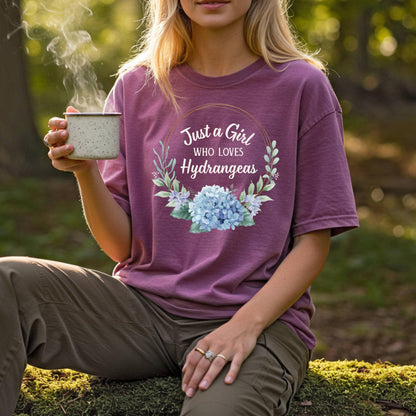 Just a Girl Who Loves Hydrangeas T-Shirt