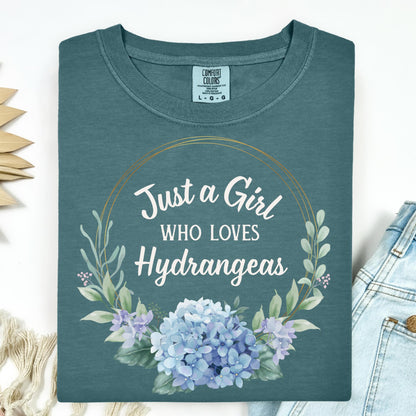 Just a Girl Who Loves Hydrangeas T-Shirt
