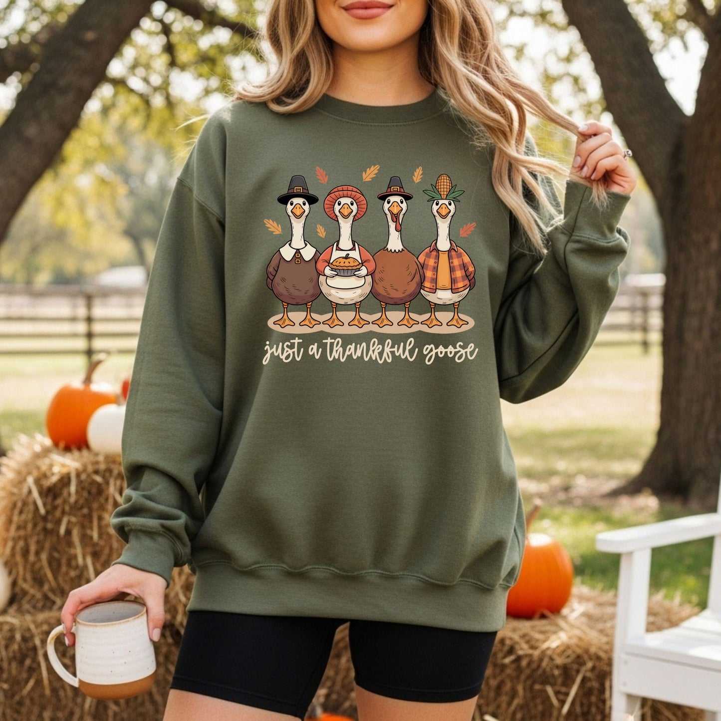 Just a Thankful Goose Sweatshirt