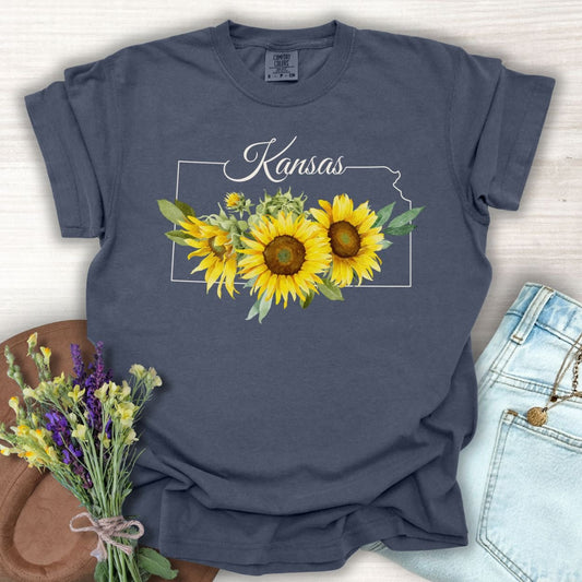 Kansas State Flower T-Shirt - Wild Native Sunflower