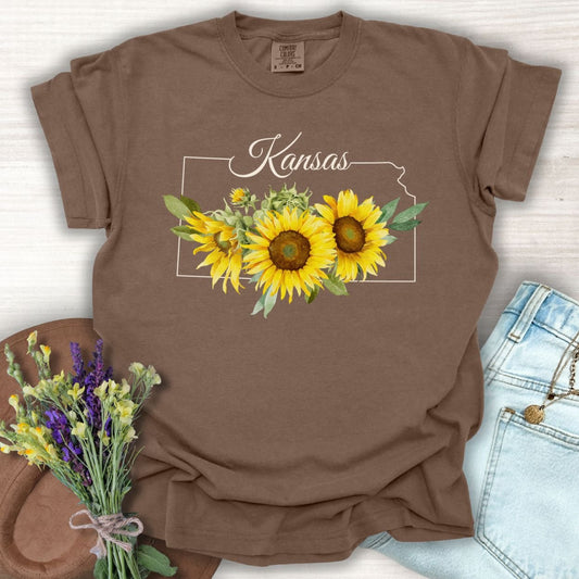 Kansas State Flower T-Shirt - Wild Native Sunflower