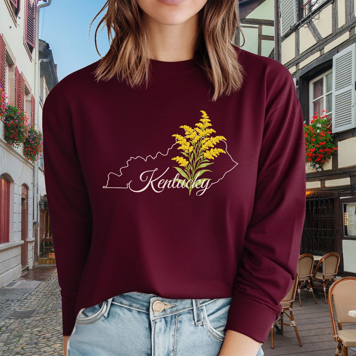 Kentucky State Flower Long Sleeve Tee — Giant Goldenrod