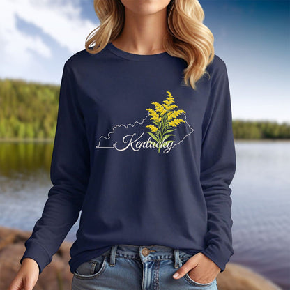 Kentucky State Flower Long Sleeve Tee — Giant Goldenrod