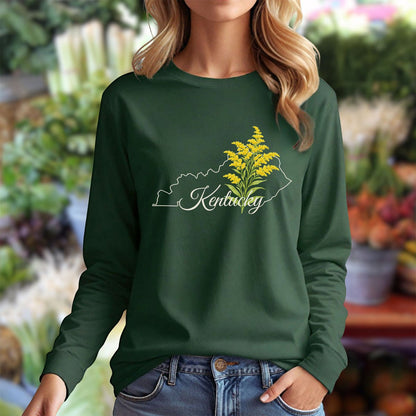 Kentucky State Flower Long Sleeve Tee — Giant Goldenrod