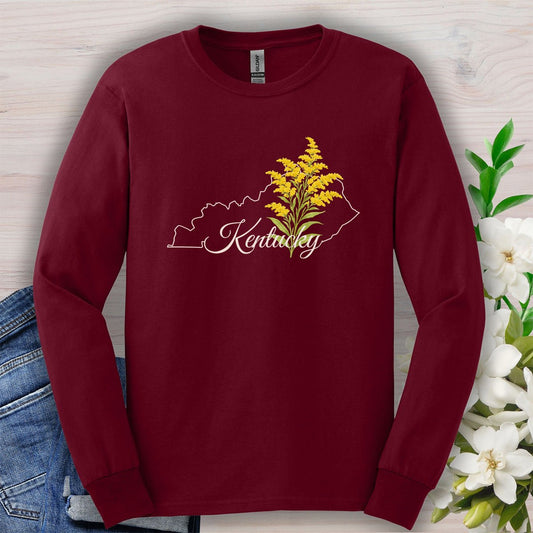 Kentucky State Flower Long Sleeve Tee — Giant Goldenrod