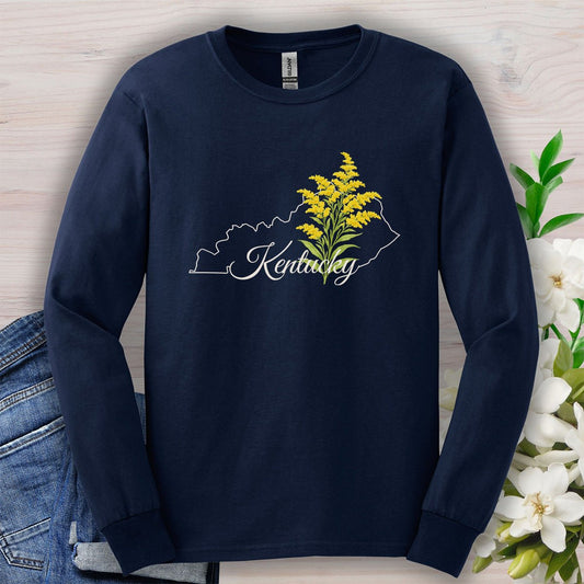 Kentucky State Flower Long Sleeve Tee — Giant Goldenrod