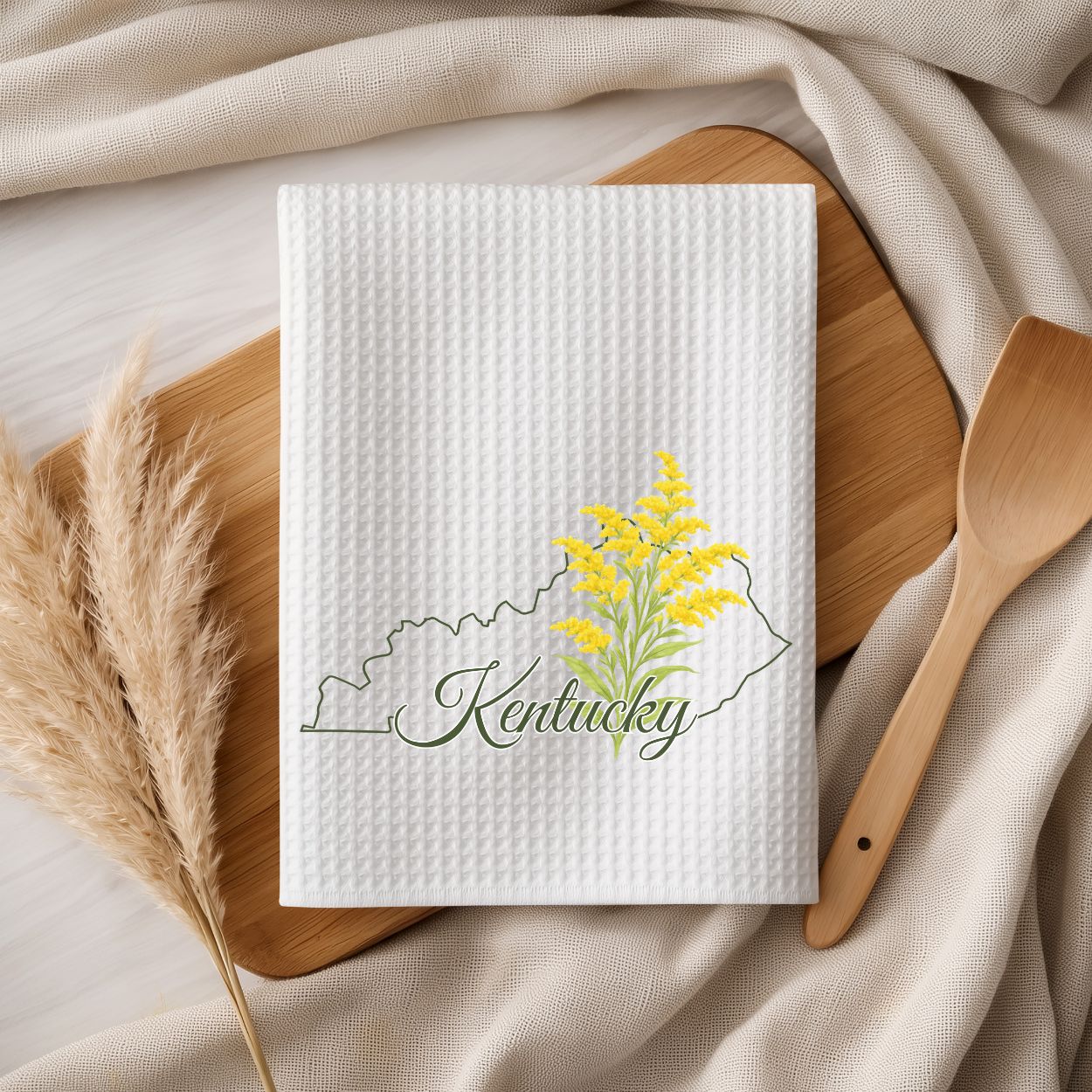 Kentucky State Flower Tea Towel — Giant Goldenrod