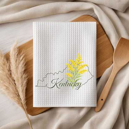 Kentucky State Flower Tea Towel — Giant Goldenrod