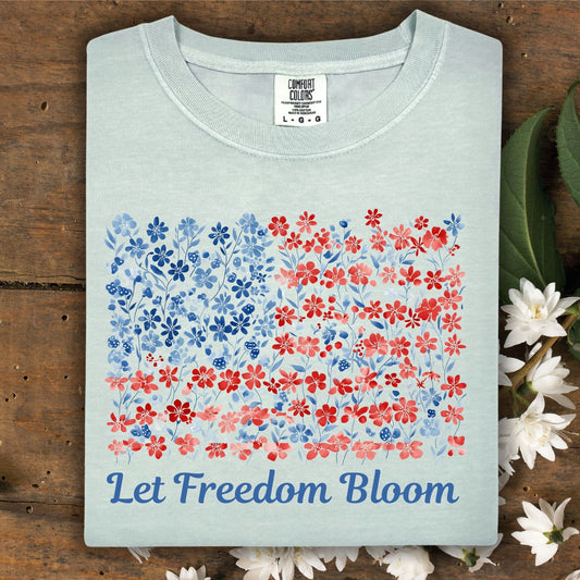 Let Freedom Bloom USA Flag T-Shirt