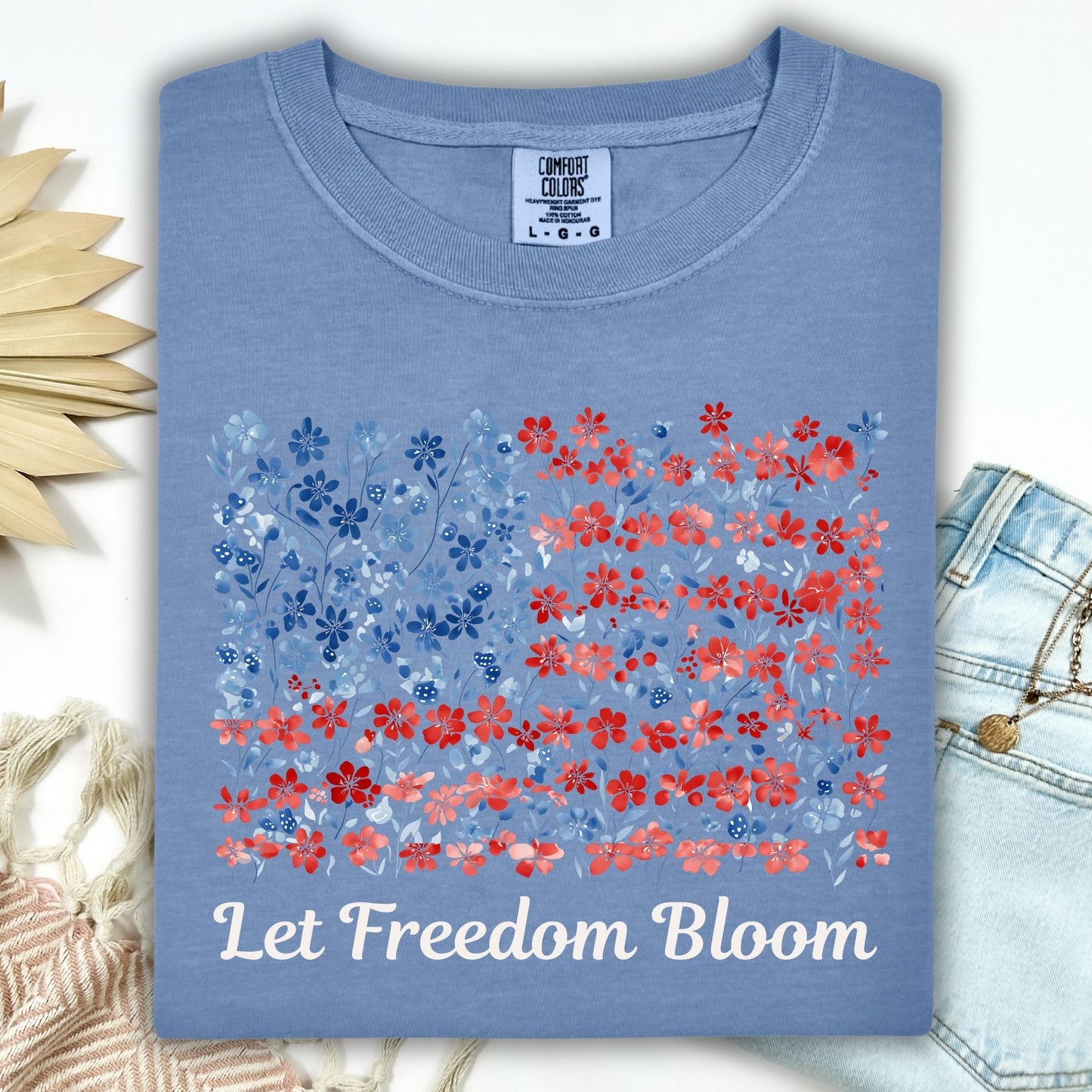 Let Freedom Bloom USA Flag T-Shirt