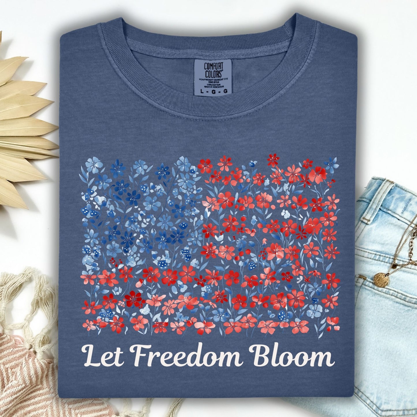 Let Freedom Bloom USA Flag T-Shirt