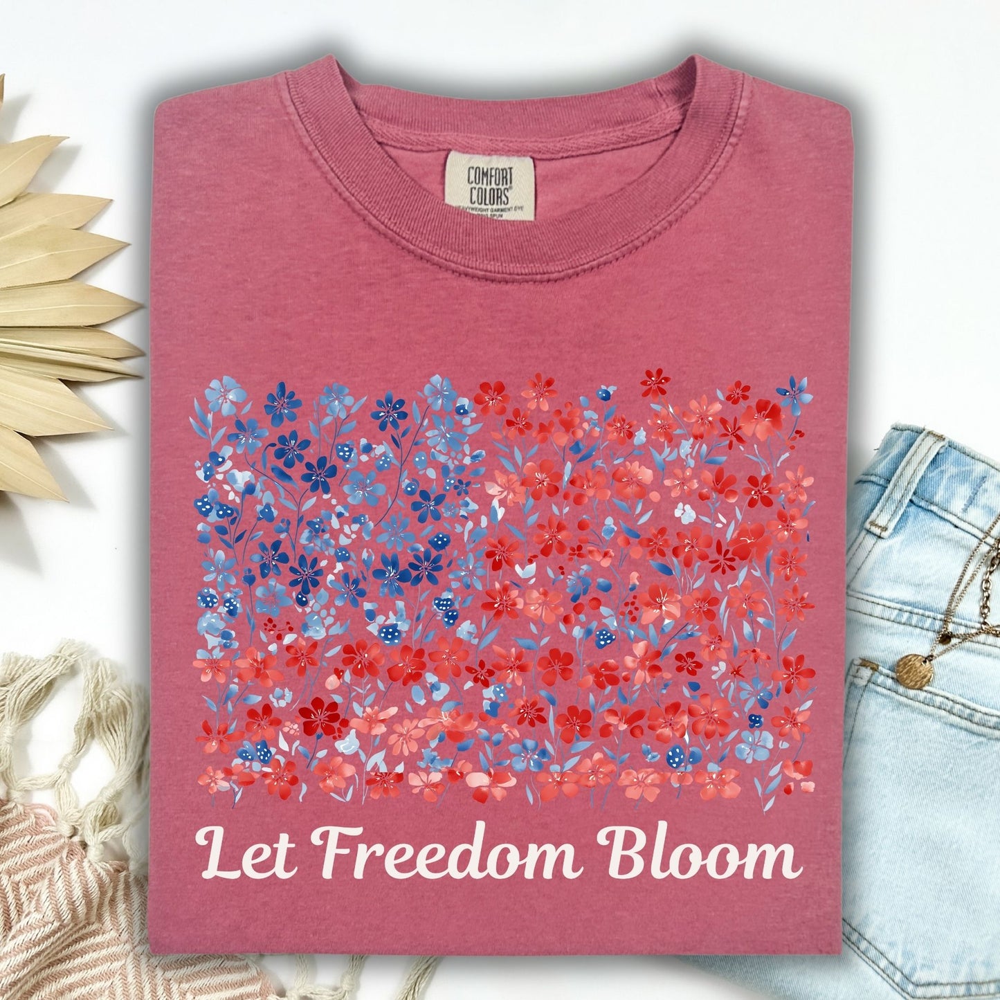 Let Freedom Bloom USA Flag T-Shirt