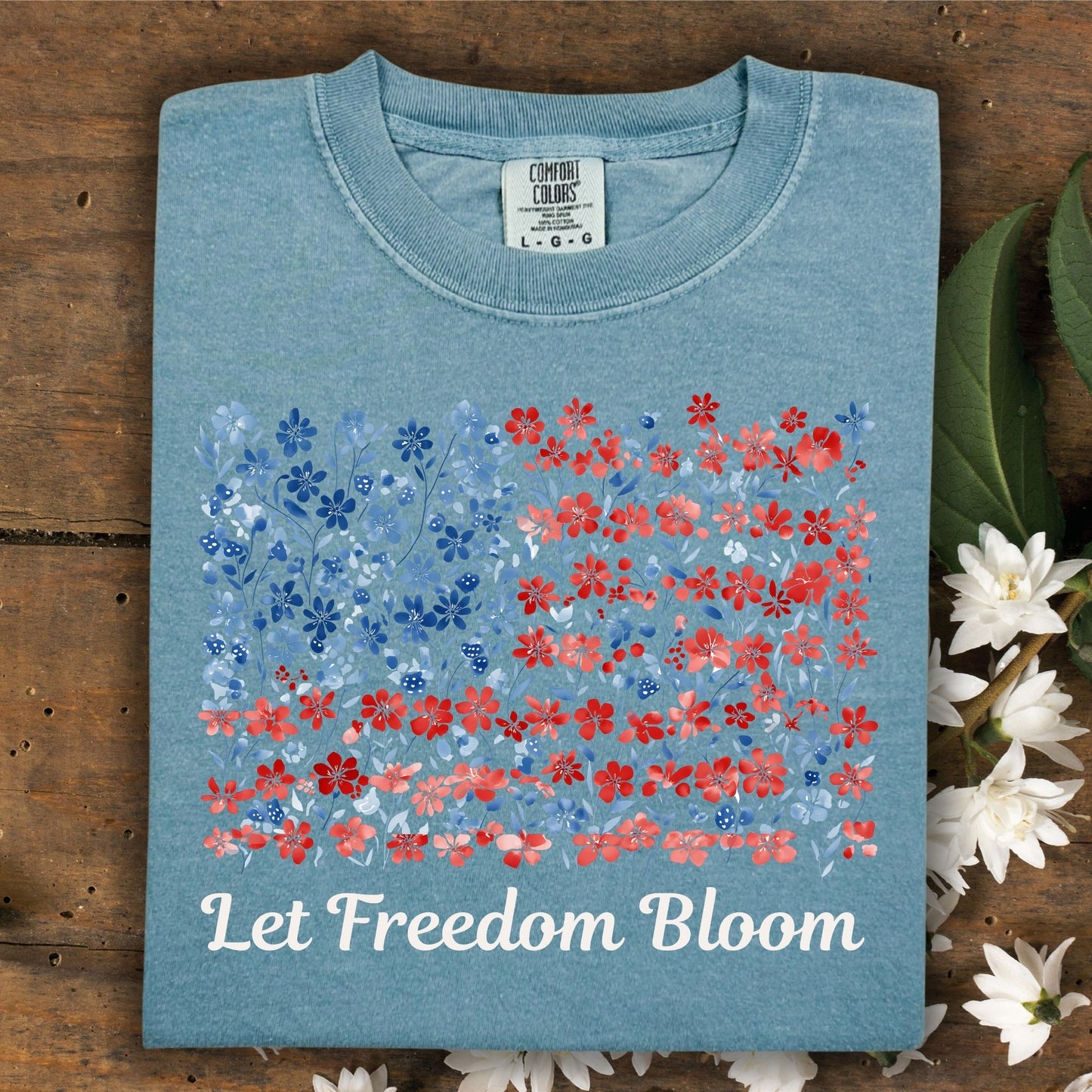 Let Freedom Bloom USA Flag T-Shirt