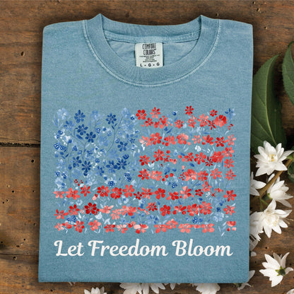 Let Freedom Bloom USA Flag T-Shirt