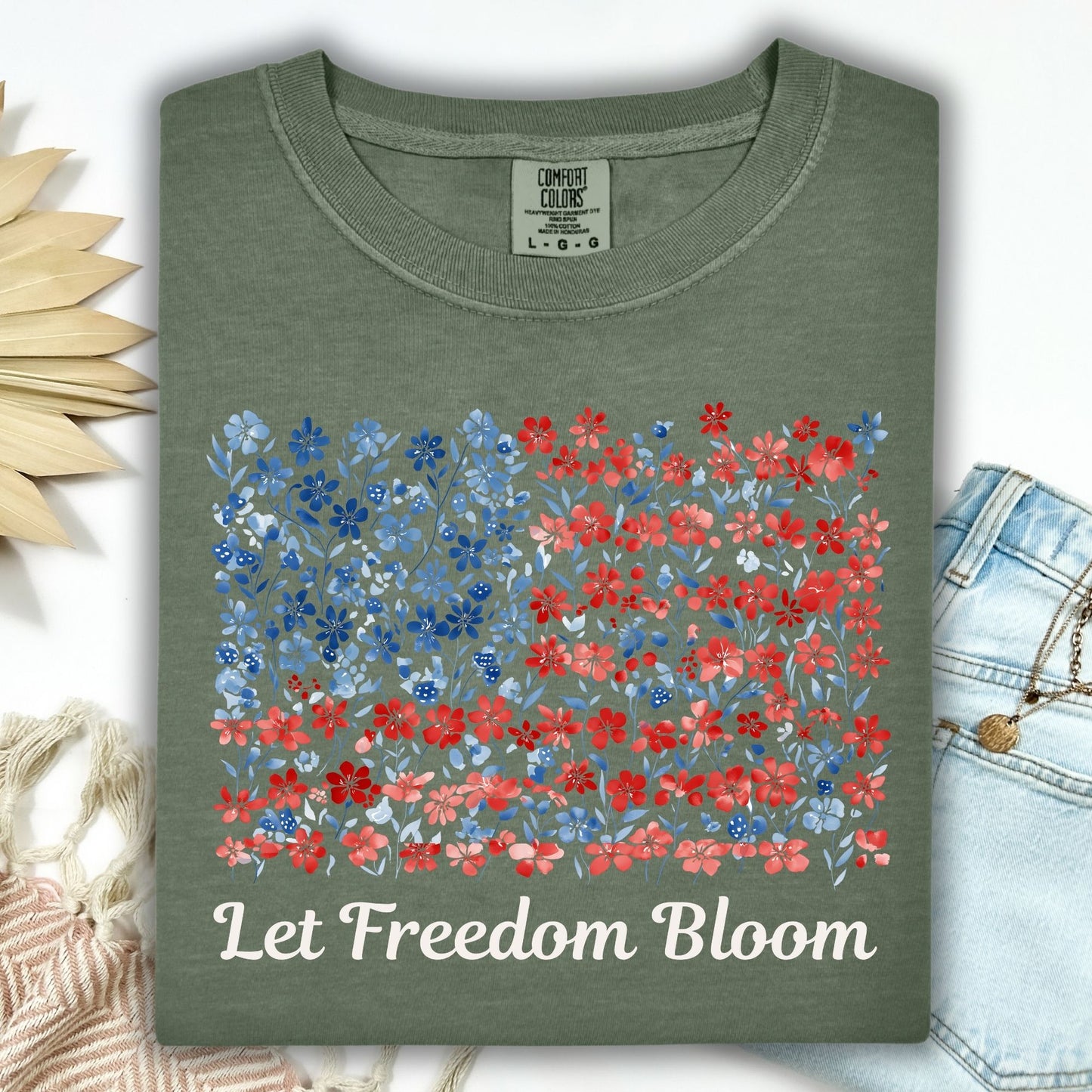 Let Freedom Bloom USA Flag T-Shirt
