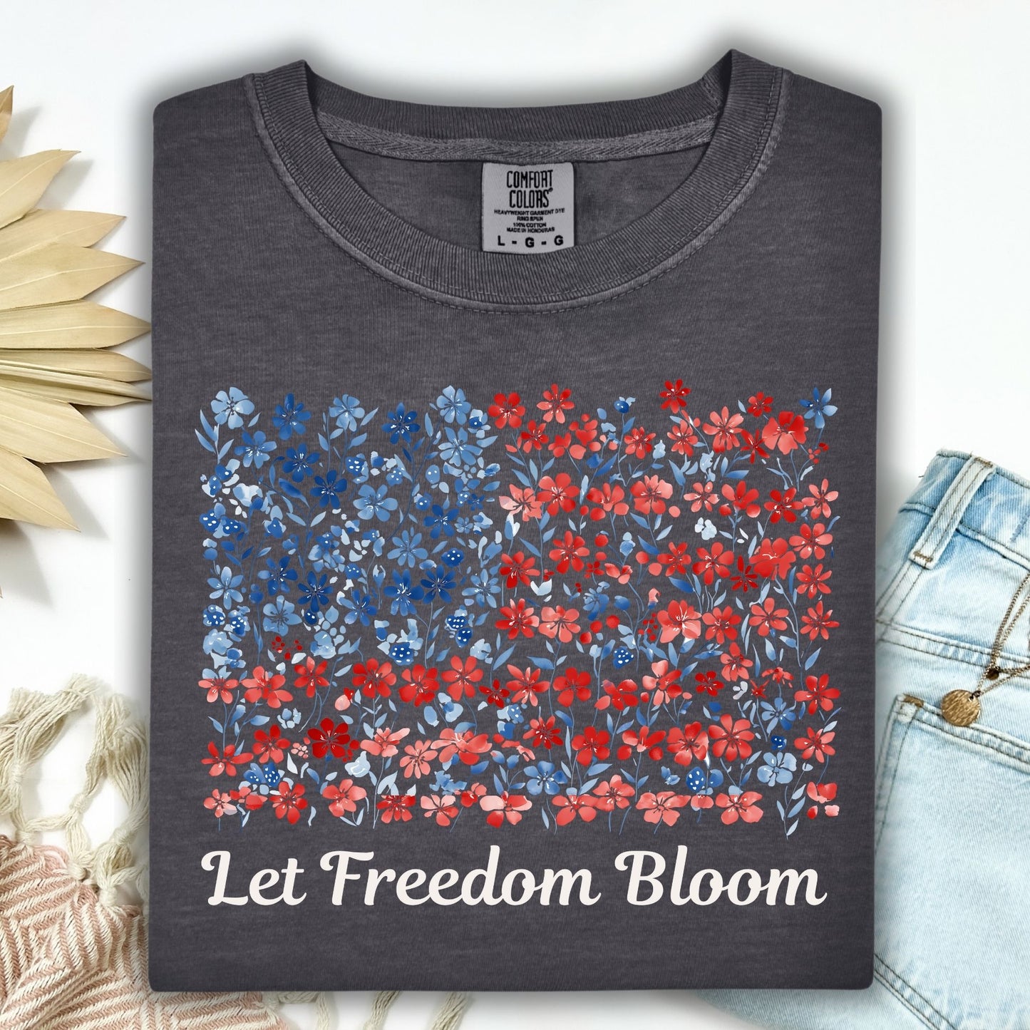 Let Freedom Bloom USA Flag T-Shirt