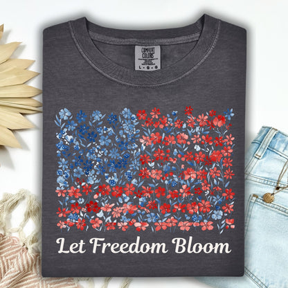 Let Freedom Bloom USA Flag T-Shirt