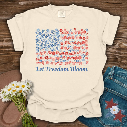 Let Freedom Bloom USA Flag T-Shirt