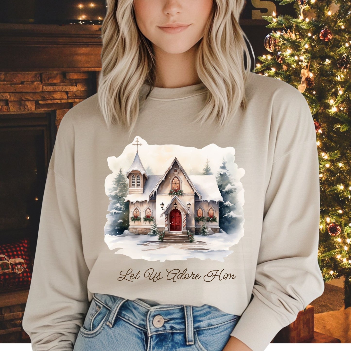 Let Us Adore Him Long Sleeve Tee