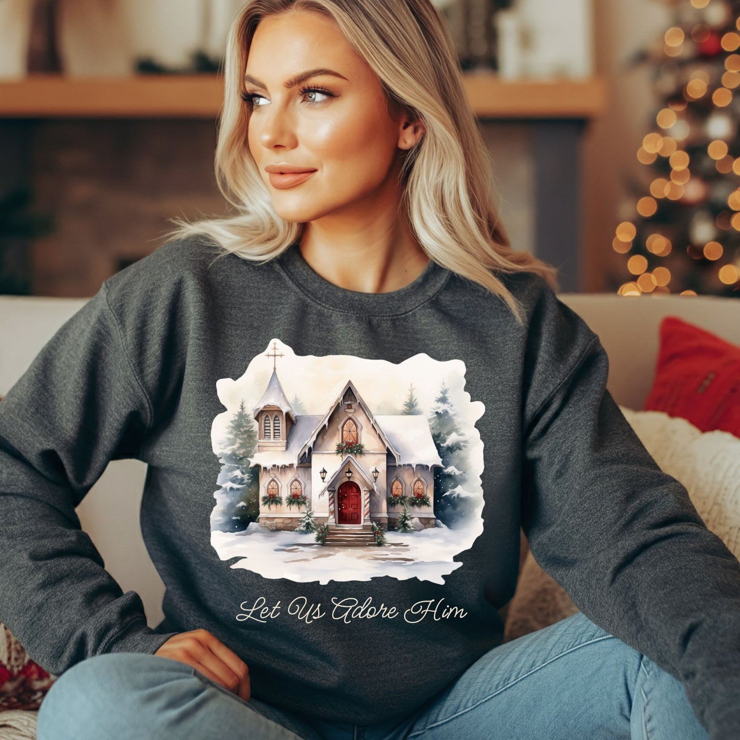 Let Us Adore Him Sweatshirt
