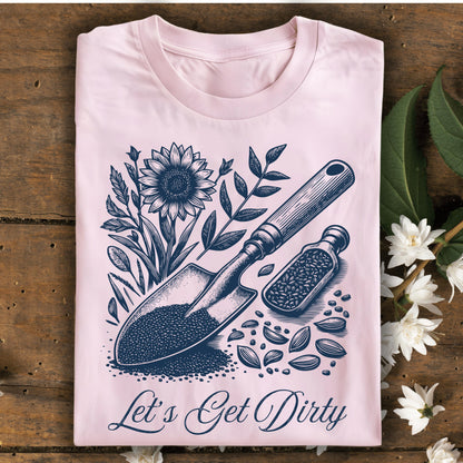 Wild Petal Threads T-Shirt Light Pink / S Let's Get Dirty Vintage Garden T-Shirt