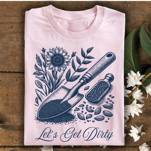 Wild Petal Threads T-Shirt Light Pink / S Let's Get Dirty Vintage Garden T-Shirt