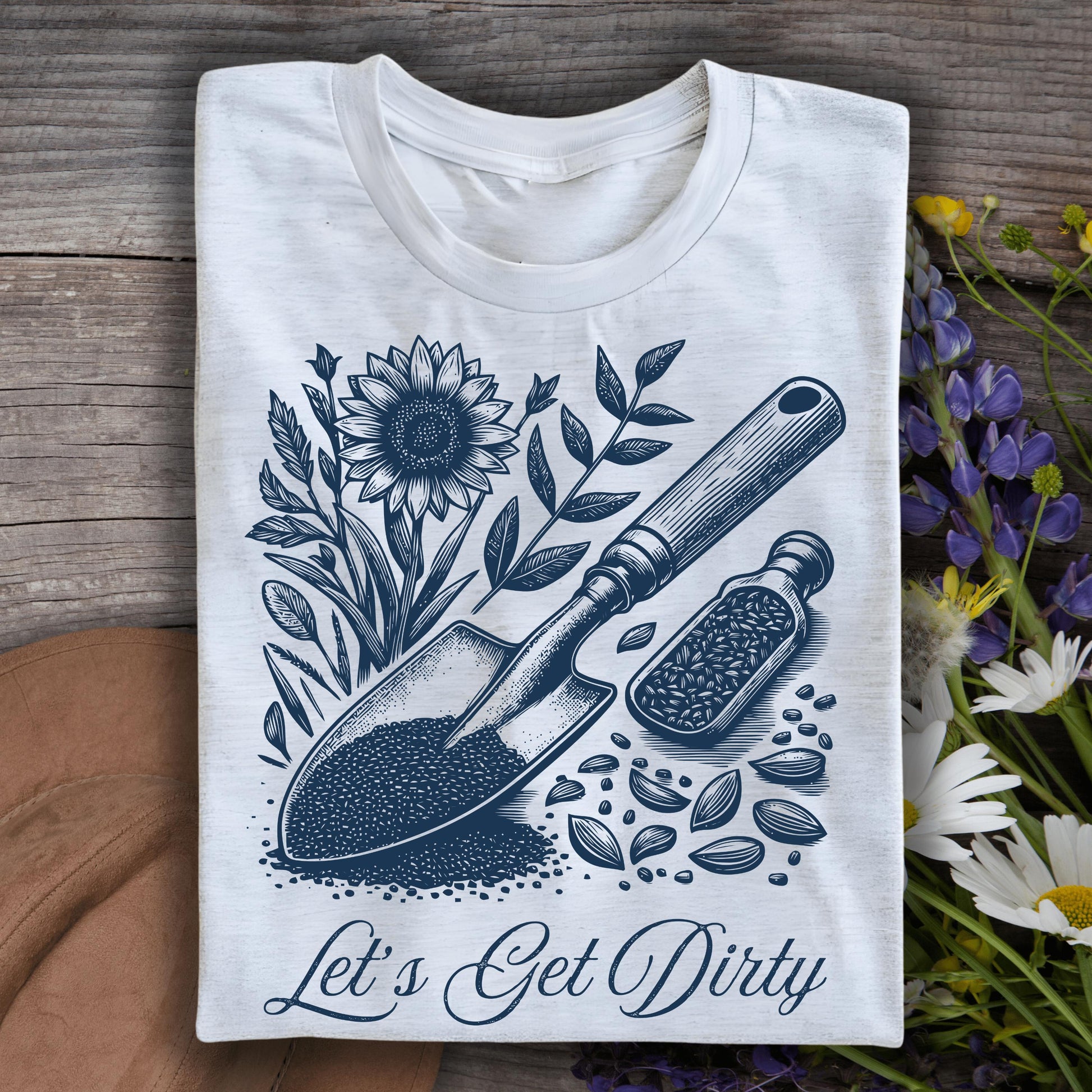 Wild Petal Threads T-Shirt Ash / S Let's Get Dirty Vintage Garden T-Shirt