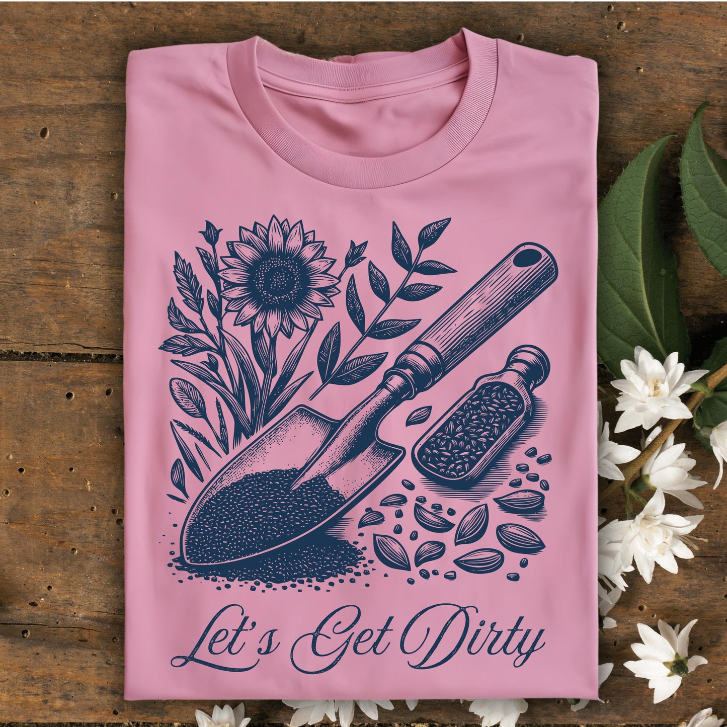 Wild Petal Threads T-Shirt Azalea / S Let's Get Dirty Vintage Garden T-Shirt